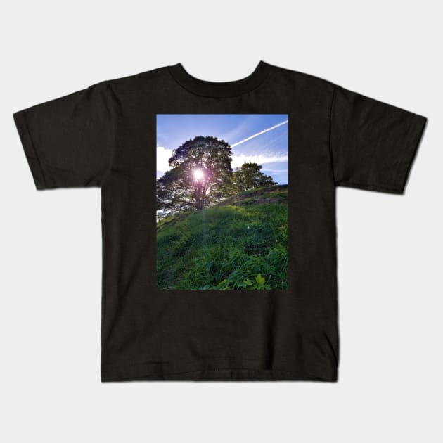 Sun Through a Tree Kids T-Shirt by Kyarwon